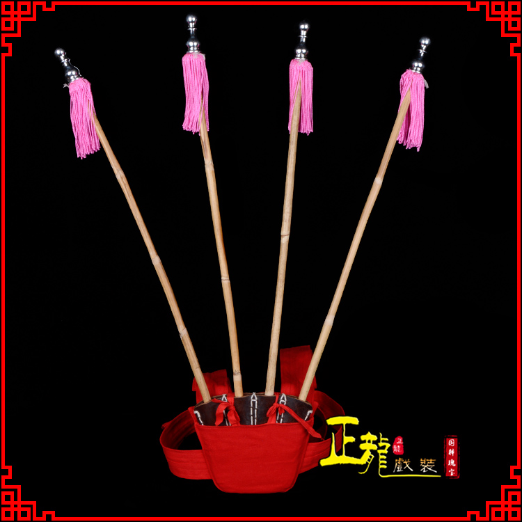 未央戏装戏曲用品靠旗男女大靠 靠板 正宗牛皮旗杆旗架