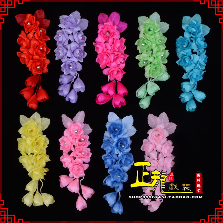 未央鬓花头饰小花头花 真丝绢花